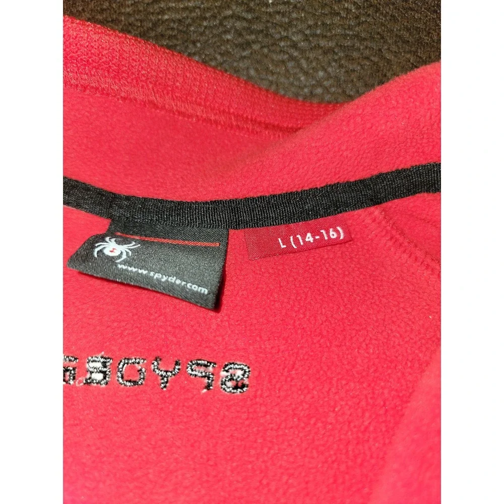 Spyder‎ red jacket size kids large 14 16 zip up full zip